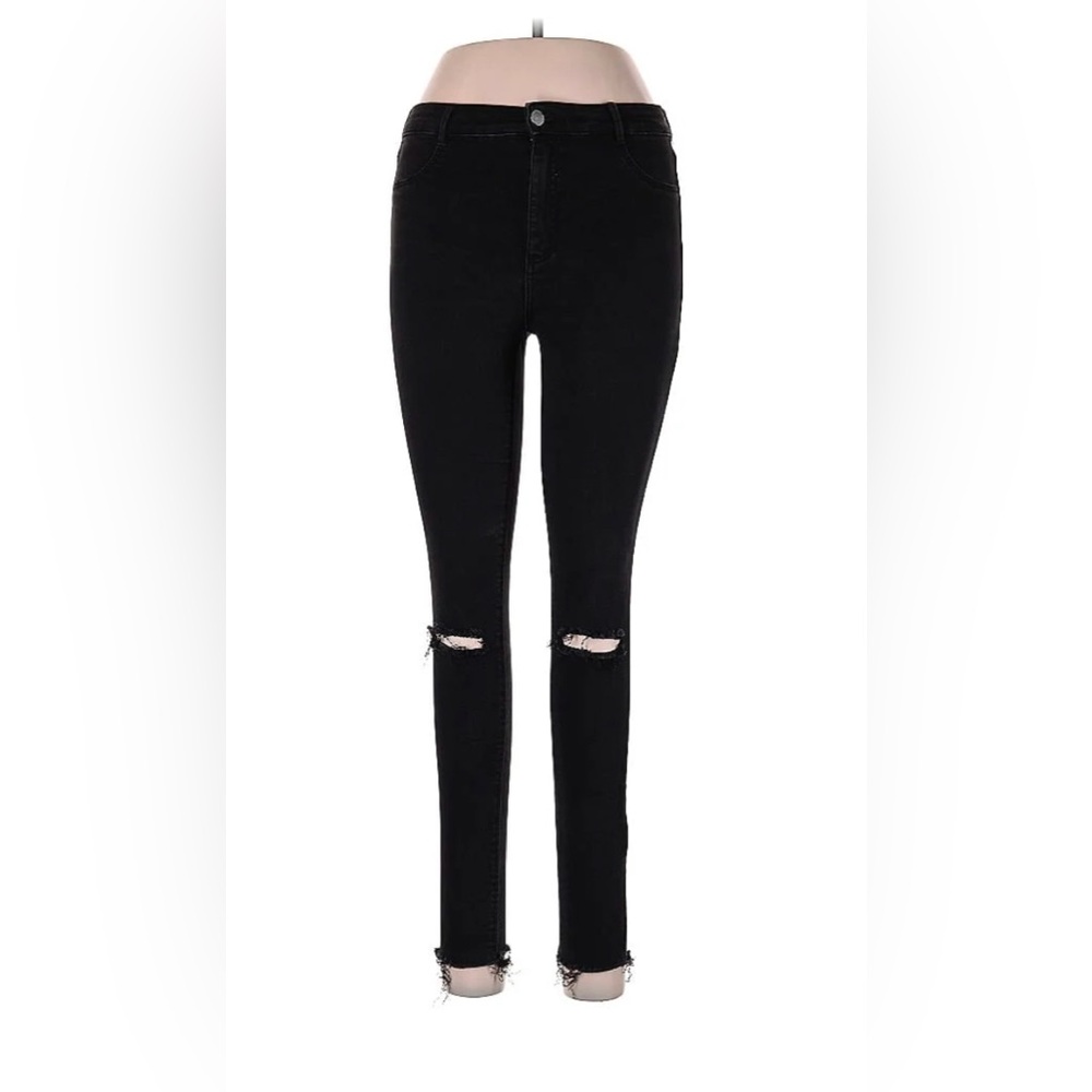 Black Skinny Jeans Ripped Knee